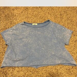 Zenana Outfitters Blue Crop Top